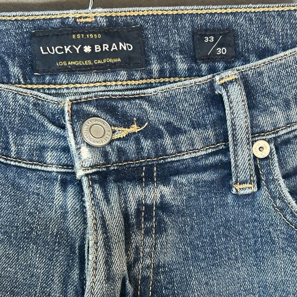 Lucky Brand Jeans 410 Athletic Slim Fit Men's 35x30 Blue Denim - Picture 4 of 12